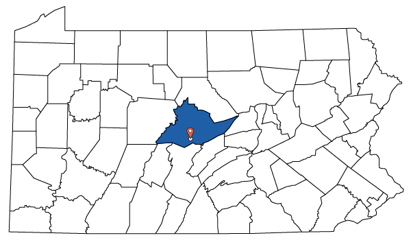 Centre County service area map